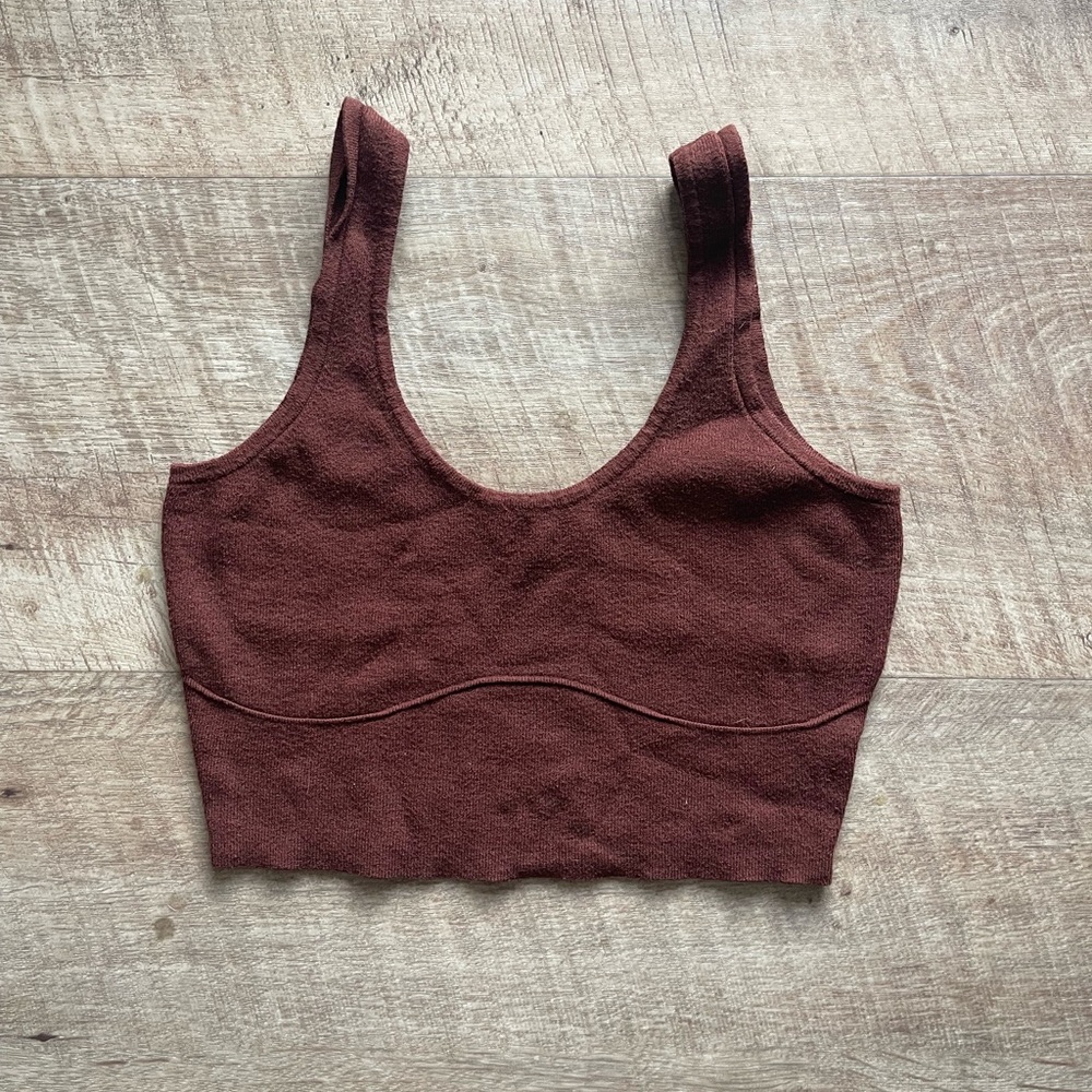 Kendall & Kylie Chocolate Knit Top